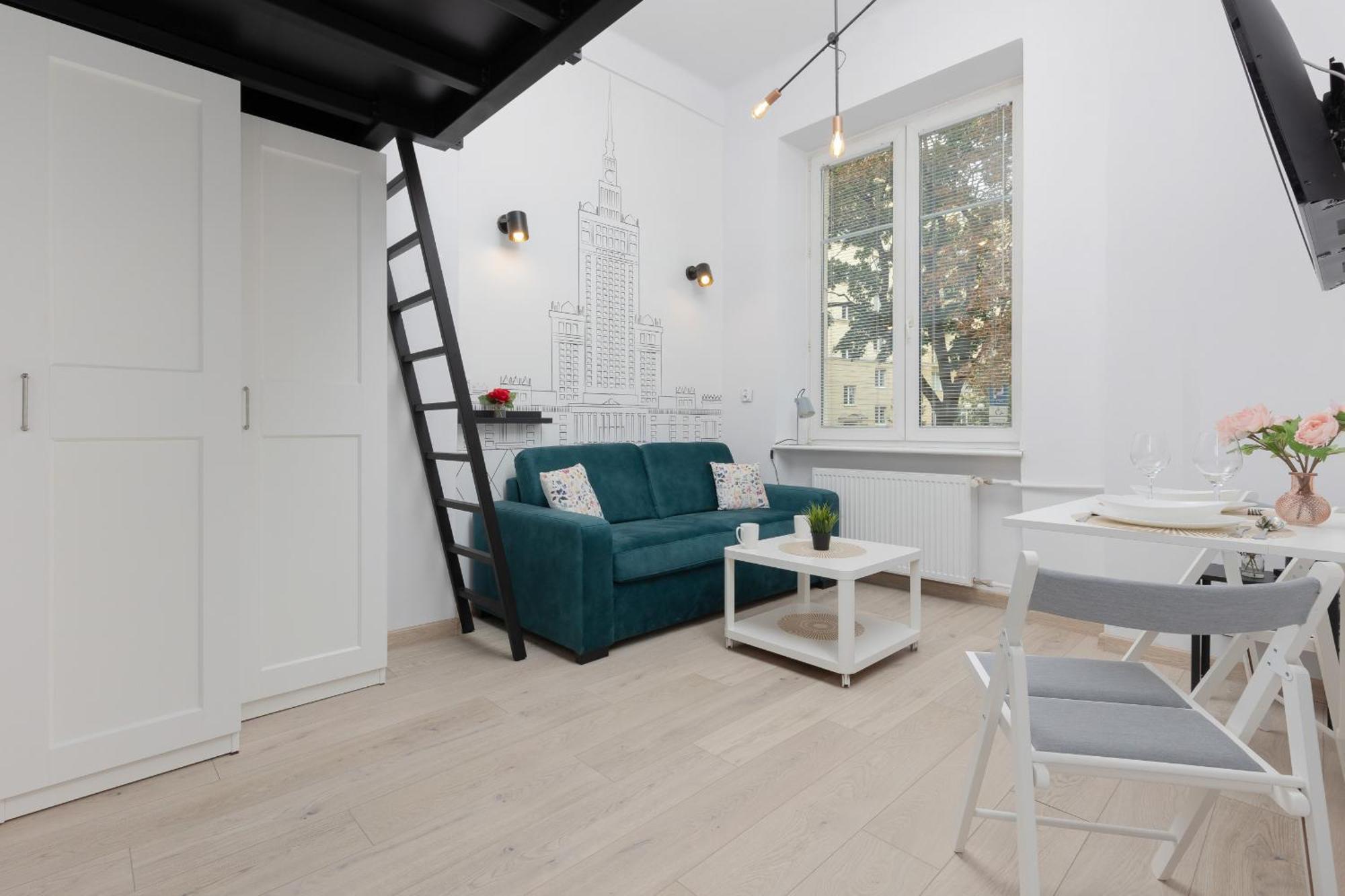 Aleja Wyzwolenia Studio with Mezzanine Warsaw Downtown by Noclegi Renters 외부 사진